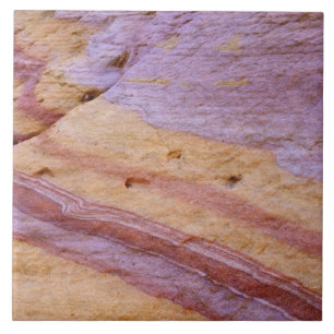 Iron oxides colour a sandstone formation tile