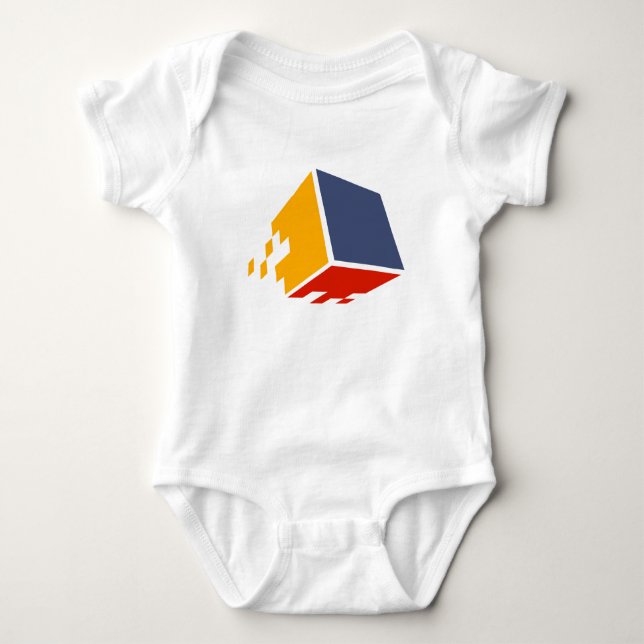 Iron Pixel Baby One-Piece Bodysuit (Front)