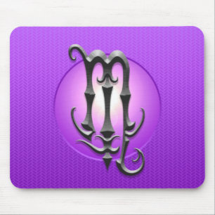 Iron Scorpio Symbol, purple Mouse Pad