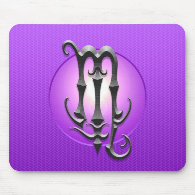 Iron Scorpio Symbol, purple Mouse Pad (Front)