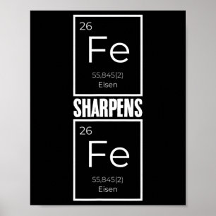 Iron Sharpens Bible Fer Verset Tableau Périodique 
