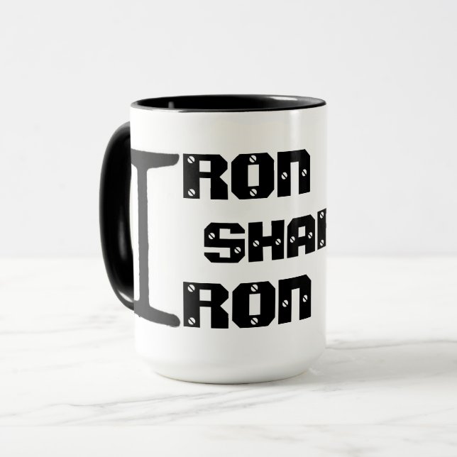 IRON SHARPENS IRON coffee mug (Front Left)