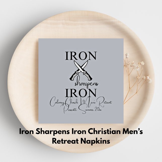 Iron sharpens Iron Knife Christian Napkin (Iron sharpens Iron Knife Christian Napkins)