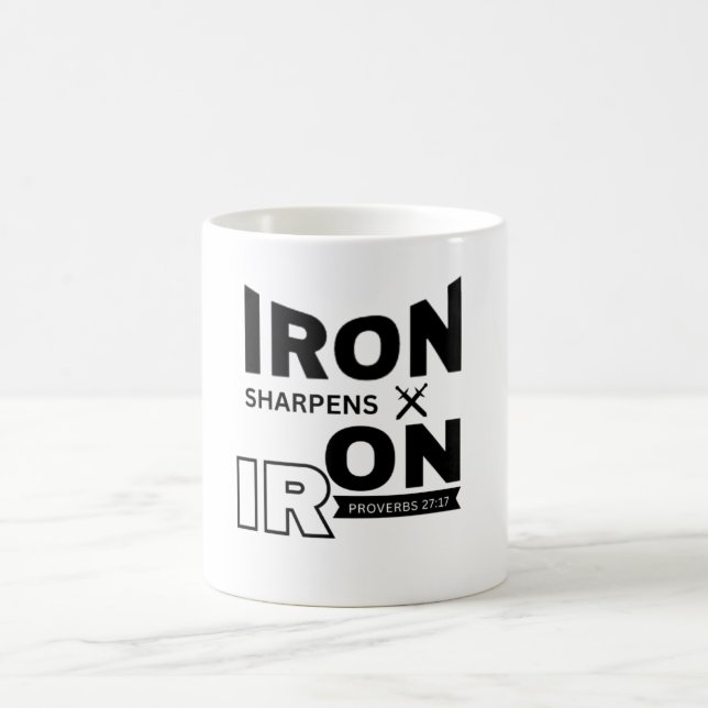 Iron Sharpens Iron Proverbs 27:17 Mug (Center)