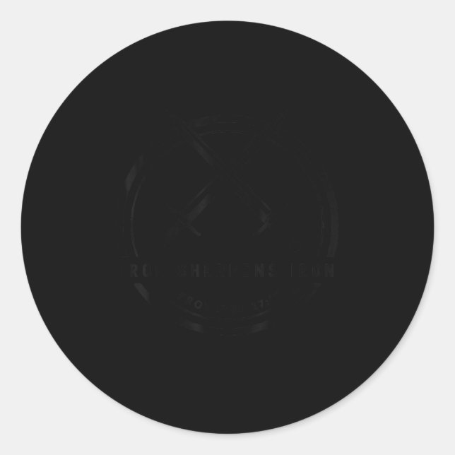 Iron Sharpens Iron Proverbs 27_17 Sword Bible Vers Classic Round Sticker (Front)