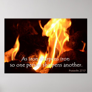 Iron sharpens iron Proverbs Poster