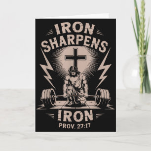 Iron Sharpens Iron Youth Christian Workout Gym Wei Card