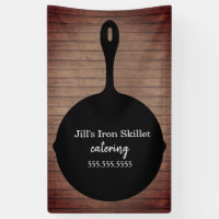 Iron Skillet Rustic Wood Caterer Restaurant Food