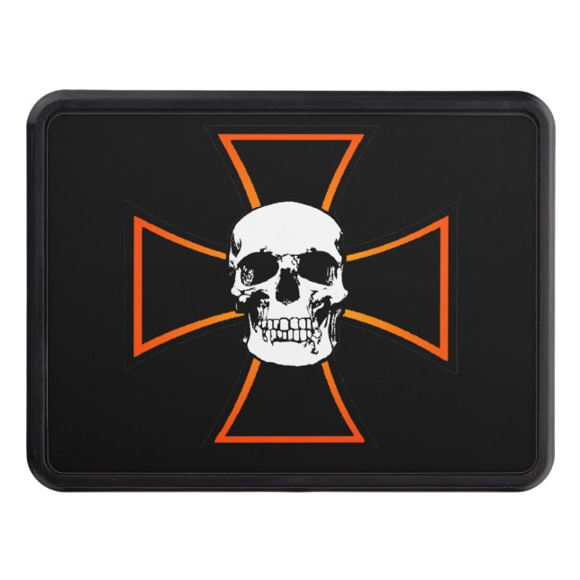 Iron Skull Cross Tow Hitch Cover (Front)