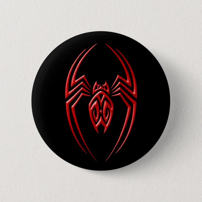 Iron Spider – Red and Black 2 Inch Round Button (Front)