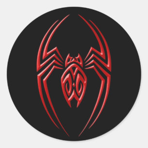 Iron Spider – Red and Black Classic Round Sticker
