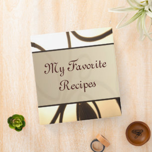 Iron Swirls Recipe Book Binder