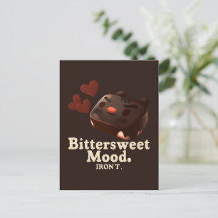 Iron T Bittersweet Mood: Dark Chocolate Cake Art Announcement Postcard