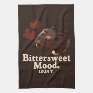 Iron T Bittersweet Mood: Dark Chocolate Cake Art Kitchen Towel