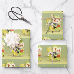 Iron T: Focus Mode On Cozy Reading Time Art Wrapping Paper Sheet