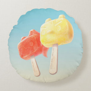 Iron T x Bunny girl: Mechanical Summer Popsicles Round Pillow