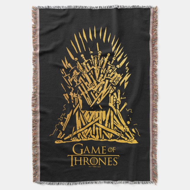 Iron Throne Icon Throw Blanket (Front Vertical)