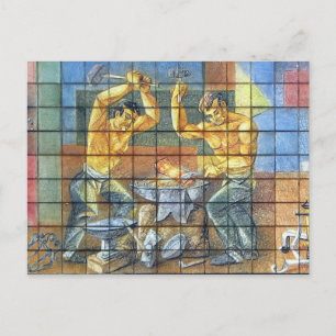 Iron Workers Postcard