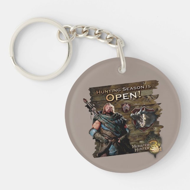 Ironbeard McCullough, Hunting season is open! Keychain (Front)