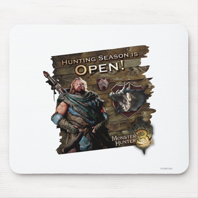 Ironbeard McCullough, Hunting season is open! Mouse Pad (Front)