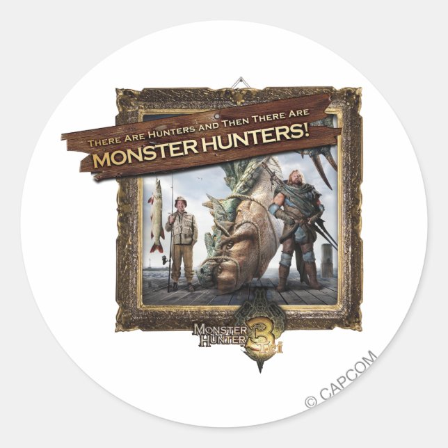 Ironbeard McCullough, There are Hunters, and then Classic Round Sticker (Front)