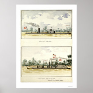 Ironclad Oneota by D.M.N. Stouffer 1864 Poster