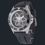 Ironic Atomic Watch<br><div class="desc">You’ve heard of atomic clocks and their perfect accuracy. Now own an Atomic Watch! This is a classy retro atomic design for the scientifically inclined or the enlightened intellectual. Own it to be spacey, stylish, trending and topical. Plus you’ll keep up to the minute for all your lectures, book signings...</div>