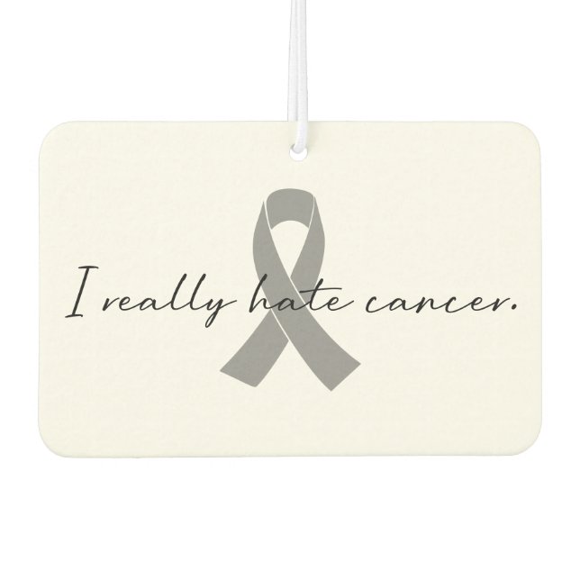 Ironic I Really Hate Cancer | Any Colour Ribbon Air Freshener (Front)