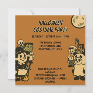 Ironic Monster Halloween Costume Party Invitation
