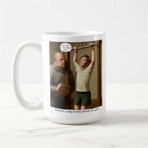 Ironically, young Charles Darwin fails gym. Coffee Mug