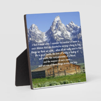 Ironies of Life Inspirational Plaque