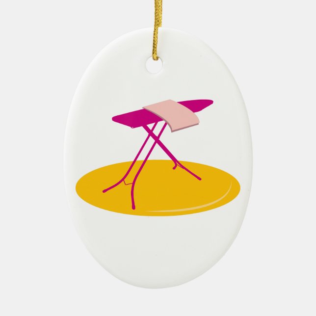 Ironing Board Ceramic Ornament (Front)