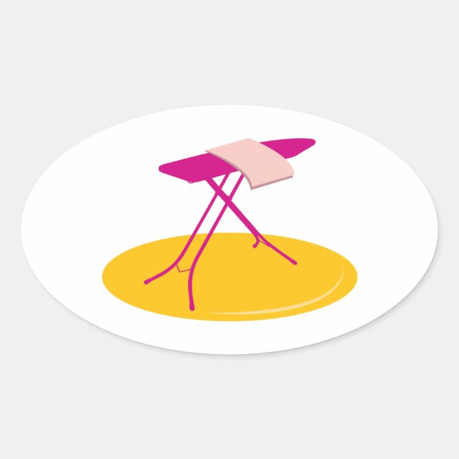 Ironing Board Oval Sticker (Front)