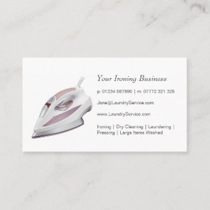 Ironing / Laundry Service Business Card