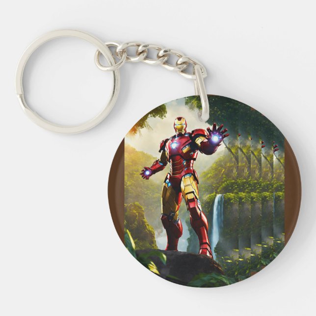 Ironman imprimé magnifique Porte - clé (Devant)
