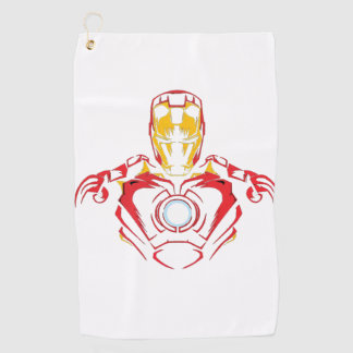 Ironman Vector Suit - Glowing Arc Core Golf Towel