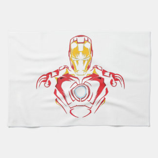 Ironman Vector Suit - Glowing Arc Core Kitchen Towel