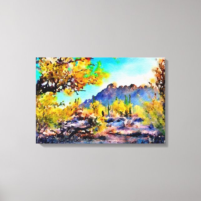Ironwood Forest National Monument - Watercolor Canvas Print (Front)