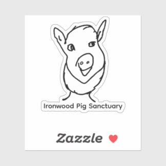 Ironwood Pig Sanctuary Logo Sticker
