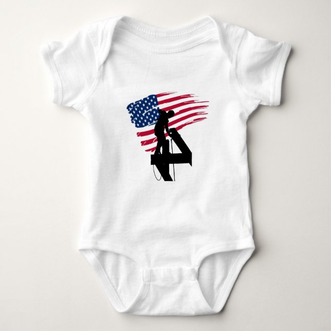 Ironworker Baby Bodysuit (Front)