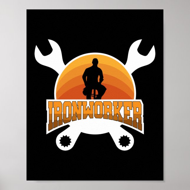 Ironworker Construction Welder Gift Idea Poster (Front)