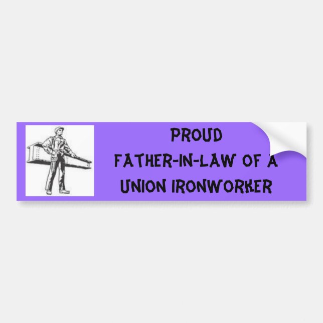 ironworker, Proud Wife of AUnion I... - Customized Bumper Sticker (Front)