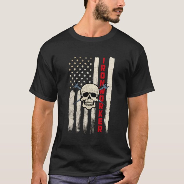 Ironworker Shirts Union Gift Design On Back Of Clo (Front)