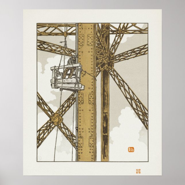 Ironworker working on the Tower Poster (Front)