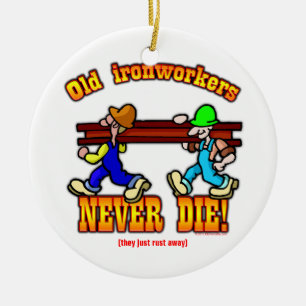 Ironworkers Ceramic Ornament