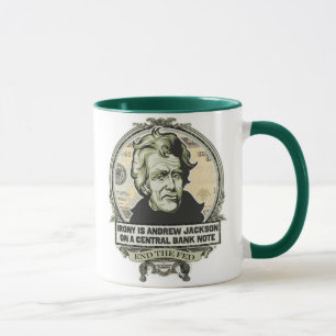 Irony Is Jackson On A Central Bank Note Mug