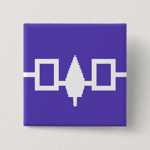 Iroquois Confederacy flag 2 Inch Square Button