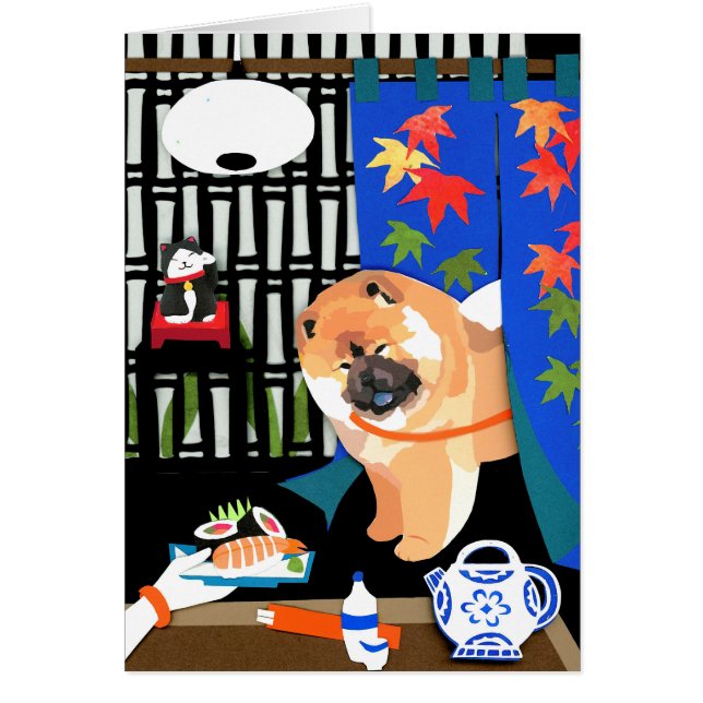 IRRASHAIMASE Chow papercut (Front)