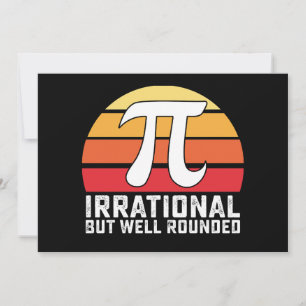 Irrational But Well Rounded Pi Day Math Vintage Invitation