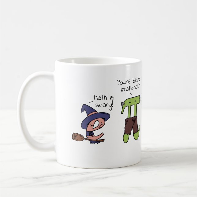 Irrational Numbers Math Halloween Teacher Pi Geek Coffee Mug (Left)